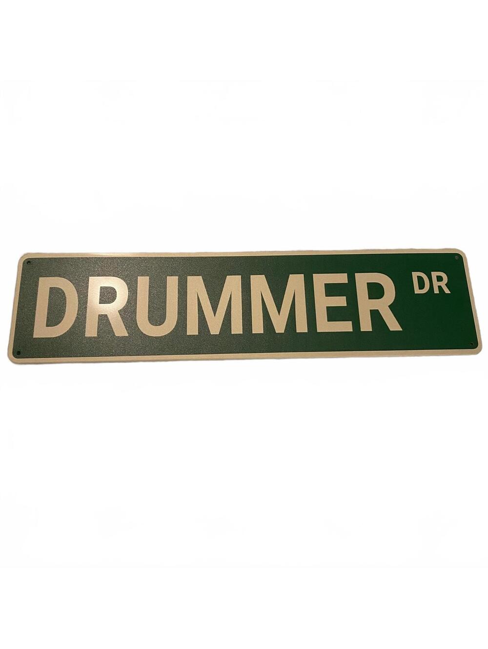 Drummer Dr Metal Street Sign 16” x 4” Music Room Man Cave Decor New